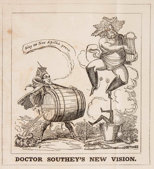 Cruikshank cartoon of Southey and Prince of Wales