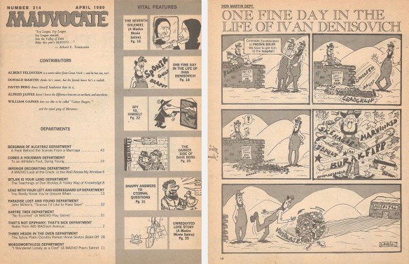 Two pages of the Lampoon's Madvocate